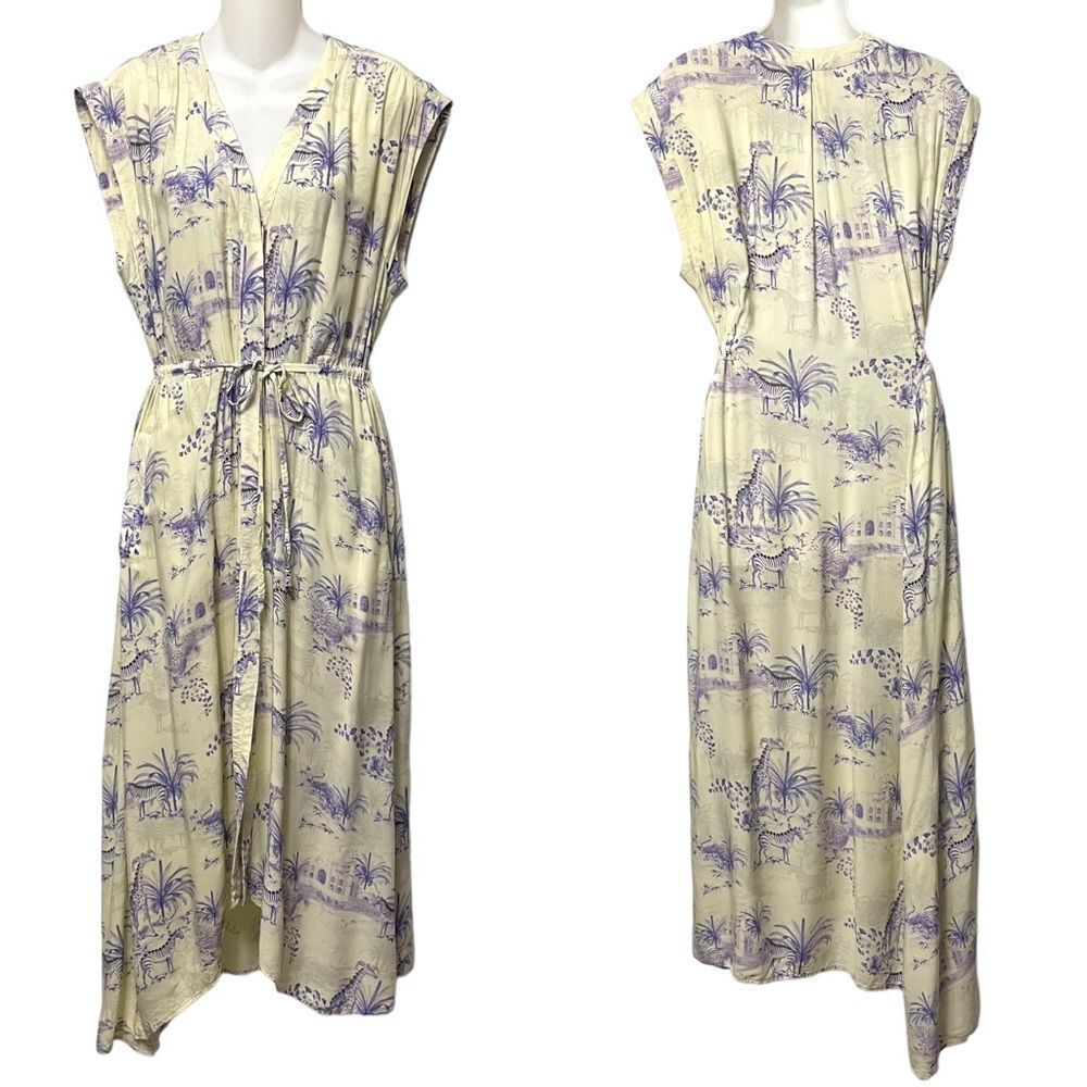 ALLSAINTS Tate Tajpur Zebra Giraffe Safari Midi Dress 8